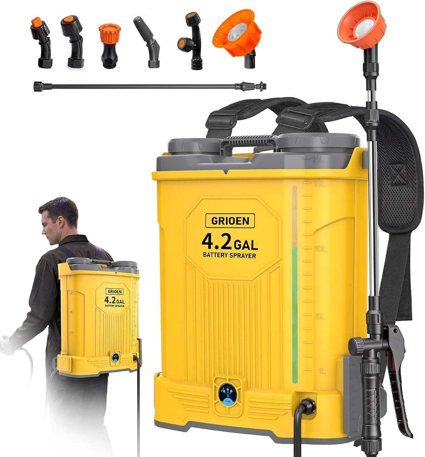 Electric Sprayer Backpack - Battery Powered Backpack Sprayer Compatible 20V