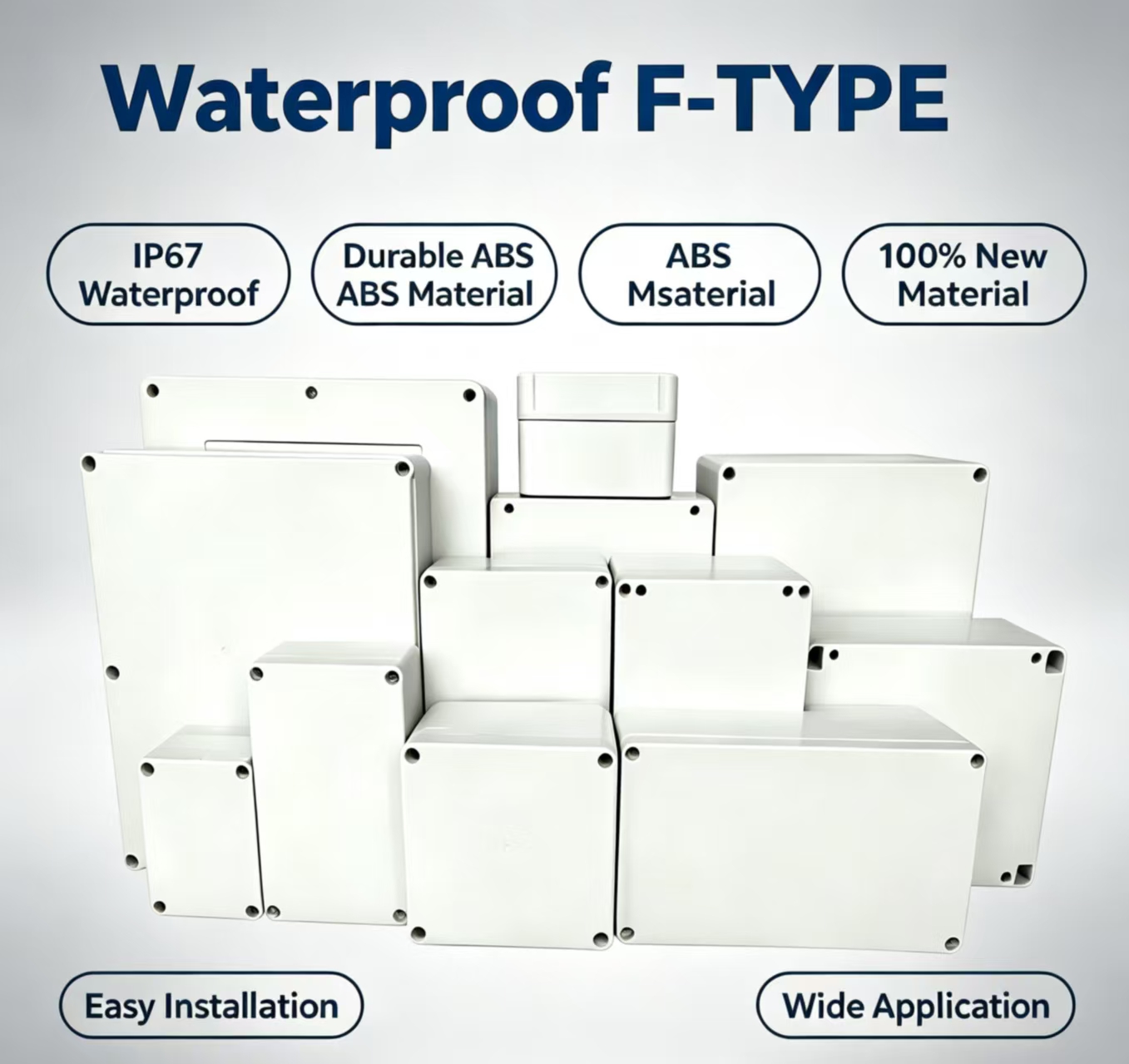Outdoor Power Junction - F‑Type New ABS IP67 Waterproof Junction