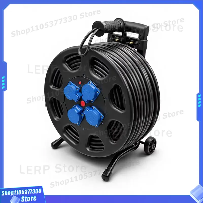 Outdoor Power Reel - 50m Heavy Duty Extension Lead 16A