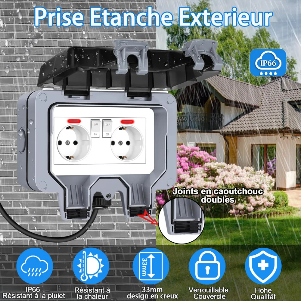 European-Style Outdoor Socket  - Outdoor Power Strip 评论和价格