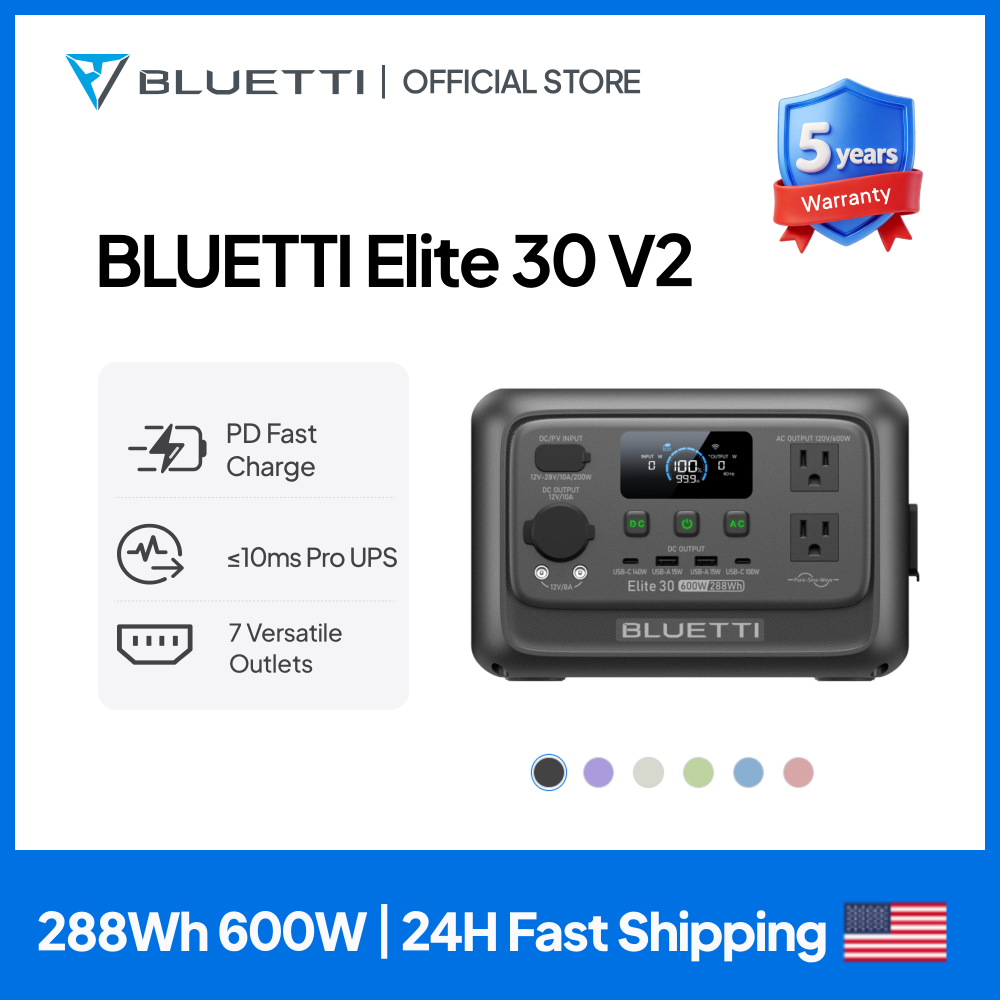 【Renew】BLUETTI Elite 30 V2 Por - Outdoor Powerwall 评论和价格
