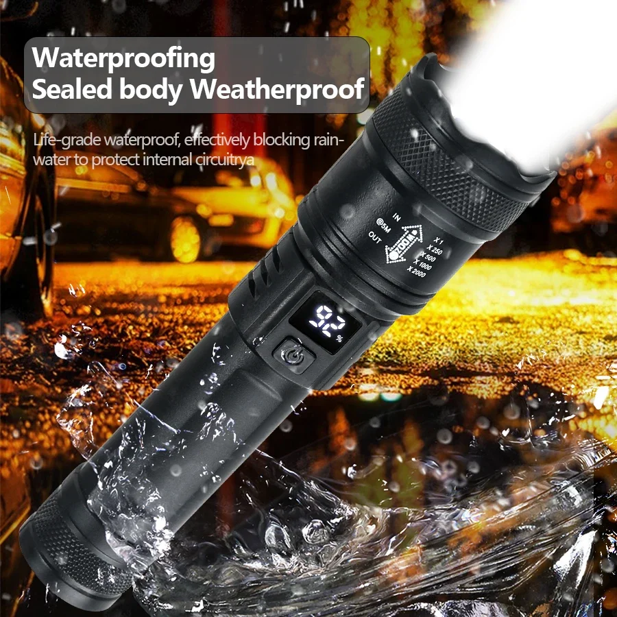 9900LM Powerful LED Flashlight - Outdoor Usb Power Bank 评论和价格