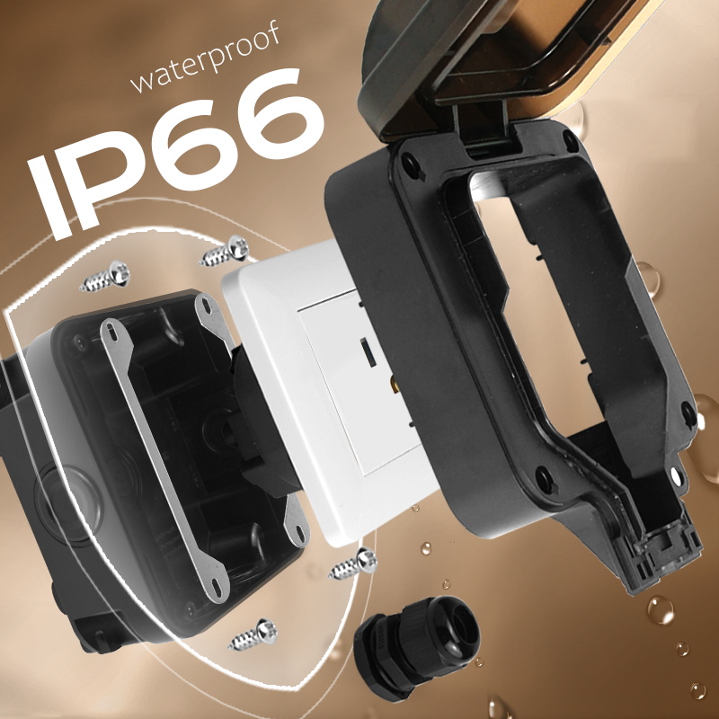 Avoir IP66 Wall Waterproof Soc - Outdoor Power Strip 评论和价格