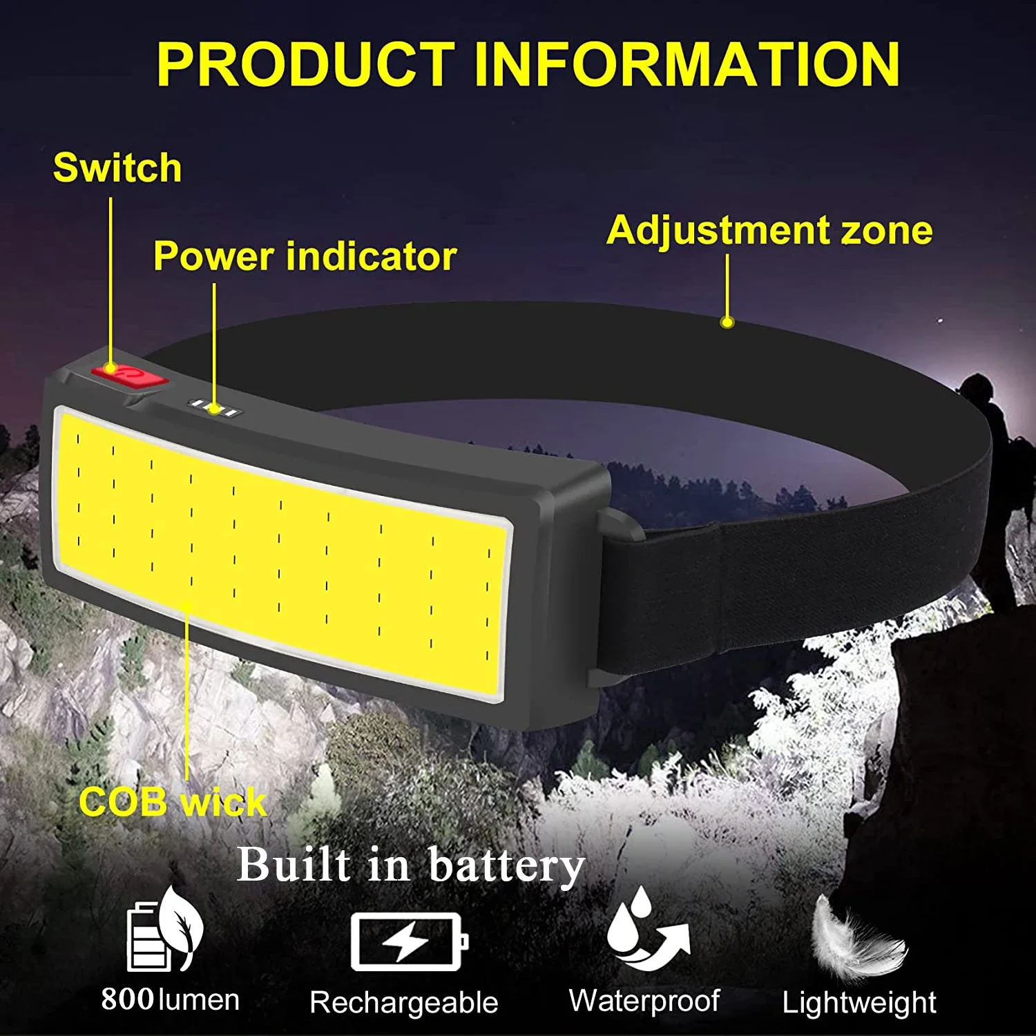 COB Portable LED Headlights Ou - Outdoor Usb Power Bank 评论和价格