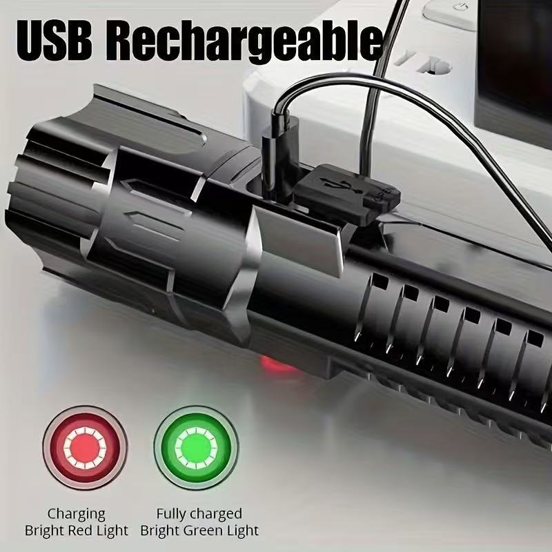 New High-power Led Flashlight  - Outdoor Usb Power Bank 评论和价格