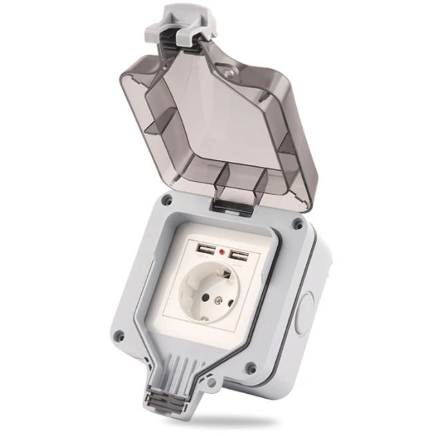 IP66 EU Standard German Style  - Outdoor Usb Power Outlet 评论和价格