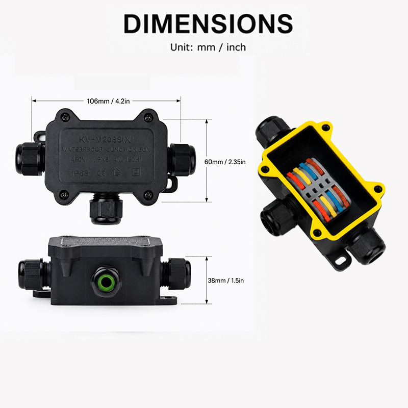 IP68 Waterproof Junction Box 2 - Outdoor Power Junction 评论和价格