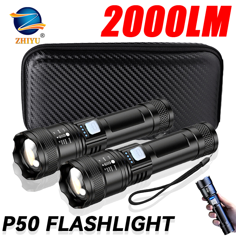Tactical LED Flashlight 2000LM - Outdoor Usb Power Bank 评论和价格
